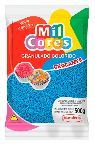 Imagem de Granulado Azul Crocante 500g - MAVÁLERIO